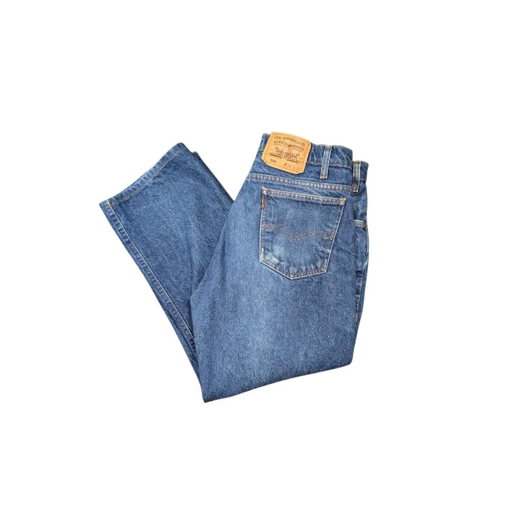 Vintage Levis 505 Orange Tab Jeans Mens 33x24 Straight Leg USA 90s READ - Picture 1 of 14